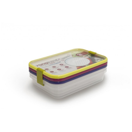 Lebensmittelbox Omada Sanaliving Box Set 3x 24x16,5x5cm/1L