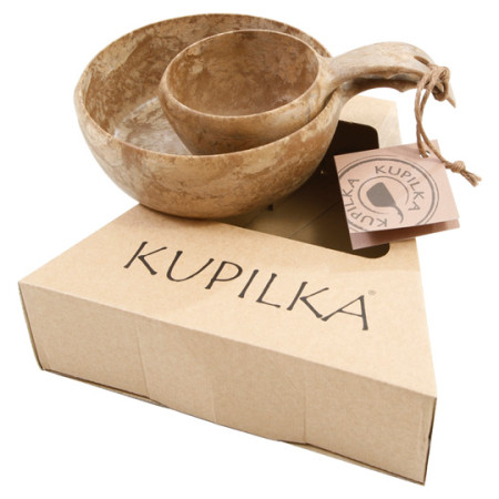 Schüssel und Teller Kupilka Kuksa 55 + 21 Set braun Brown