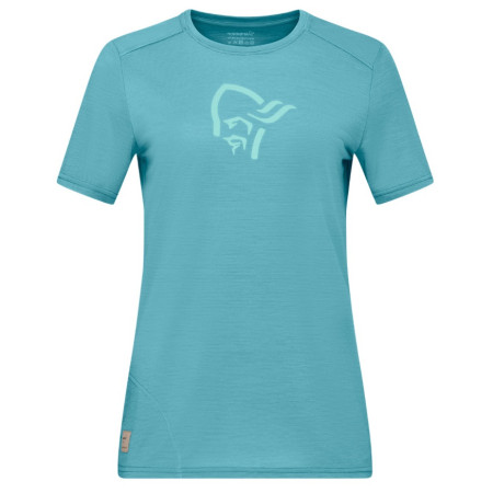Damen-T-Shirt Norrona femund equaliser merino T-shirt hellblau Brittany Blue