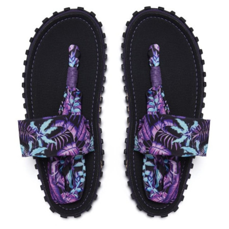 Damensandalen Gumbies Slingback Purple Haze schwarz/lila černá/fialová