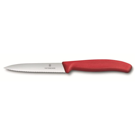 Gemüsemesser Victorinox wellig 10 cm rot red