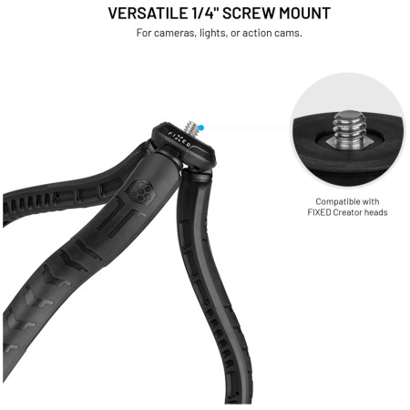 Stative FIXED Creator Flexible Tripod with 1/4" phone holder (works with MagSafe)
