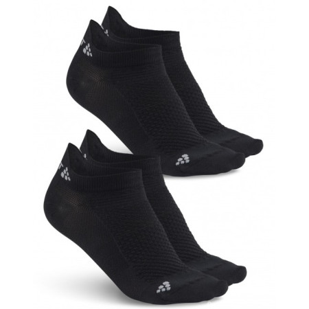 Socken Craft Shaftless 2-Pack schwarz Black