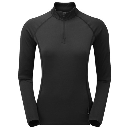 Damen Funktions-Sweatshirt Montane Fem Dart Thermo Zip Neck schwarz Black