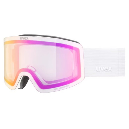 Skibrille Uvex Provoqe V weiß WHITE MATT DL/PINK-CLEAR S0-2