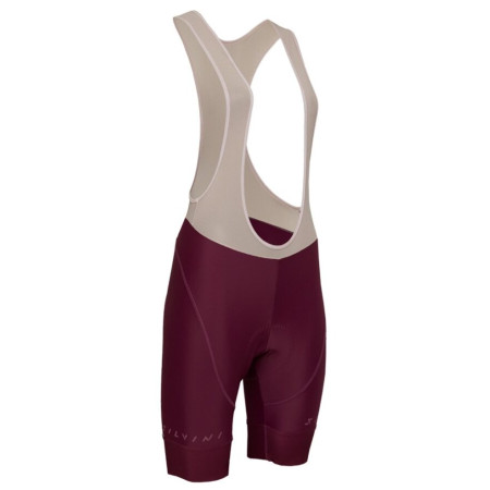 Damen-Radhose Silvini Suela BIB weinfarbe plum-cream
