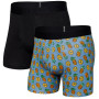 Boxershorts Saxx Droptemp Cooling Cotton Bb Fly 2Pk schwarz pinaWholeLotta/Black