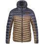 Herren-Daunenjacke Hannah Arden grün/grau asphalt/khaki stripe