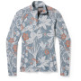 Damen-Funktionsshirt Smartwool W Classic Thermal Merino BL 1/4 ZB hellblau Winter Sky Floral