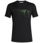 Herren-T-Shirt Icebreaker Mens Tech Lite SS Crewe Peak in Reach schwarz Black