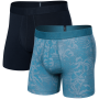 Boxershorts Saxx Droptemp Cooling Cotton Bb Fly 2Pk blau/hellblau jungle haze/dark ink