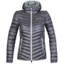 Damen Daunenjacke Hannah Ary grau/schwarz asphalt stripe