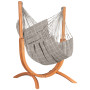 Schaukelstuhl mit Ständer La Siesta Udine Outdoor grau/weiß almond