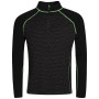 Herren-Funktionsshirt Zulu Merino 240 Zip Long schwarz/grün Black/Green