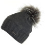 Damenmütze Sherpa Amber dunkelgrau MelDarkGray