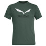 Herren-T-Shirt Salewa Solidlogo Dri-Rel M S/S Tee dunkelgrau DeepForestMelange