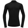 Herren-Funktionsshirt Devold Lauparen Merino 190 Zip Neck Man schwarz Black