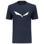Herren-T-Shirt Salewa Solidlogo Dri-Rel M S/S Tee blau/schwarz Blue