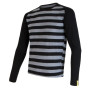 Herren-Funktionsshirt Sensor Merino Wool Active Langarmshirt schwarz/grau BlackStripes