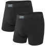 Boxershorts Saxx Vibe Boxer Brief 2Pk schwarz Black/Black