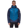 Herren-Daunenjacke Mammut Broad Peak IN Hooded Jacket Men 2023 blau/hellblau deep ice - marine 50554