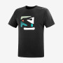 Herren-T-Shirt Salomon Outlife Graphic Disrupted Logo schwarz Black