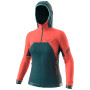 Damenjacke Dynafit Tour Wool Thermal W Hoody grün/orange hot coral/3010