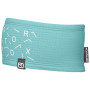 Stirnband Ortovox Fleece Light Grid Headband hellblau ice waterfall