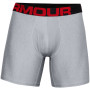 Herren-Boxershorts Under Armour Tech 6in 2 Pack grau/rot Mod Gray Light Heather / / Jet Gray Light Heather