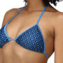 Damenbadeanzug Regatta Aceana String Top blau Navy Tile
