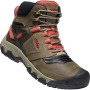 Herrenschuhe Keen Ridge Flex Mid Wp dunkelgrün DarkOlive/Ketchup