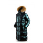 Damen-Wintermantel Trimm Lustic Lux anthrazit/grün deep khaki