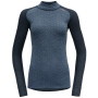 Damen-Funktionsshirt Devold Kvitegga Merino 230 Cross Neck dunkelblau Ink