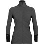 Damen-Sweatshirt Icebreaker W Descender LS Zip grau/schwarz Jet Hthr/Black