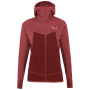 Damen-Sweatshirt Salewa Puez Hybrid PL W FZ dunkelrot 1575 - syrah melange