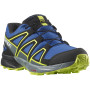 Kinderschuhe Salomon Speedcross Climasalomon™ Waterproof blau/grün Nautical Blue / Black / Acid Lime