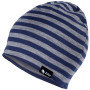 Mütze Zulu Cap Merino grau/blau narrow stripes blue-grey