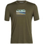 Herren-T-Shirt Icebreaker Men Tech Lite II SS Tee Trailhead grün loden
