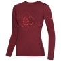 Damen-T-Shirt Zulu Merino Buddha 160 Long weinfarbe Wine
