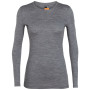 Damen-T-Shirt Icebreaker W's 200 Oasis LS Crewe grau GritstoneHthr