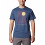 Herren-T-Shirt Columbia Csc™ Seasonal Logo Tee dunkelblau Dark Mtn, Linear Drifts