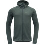 Herren Funktions-Sweatshirt Devold Nibba Merino Jkt Hood dunkelgrün woods