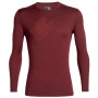 Herren-T-Shirt Icebreaker M 200 Oasis LS Crewe Snap Head weinfarbe Cabernet