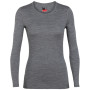 Damen-T-Shirt Icebreaker W's 260 Tech LS Crewe grau GritstoneHthr