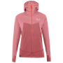 Damen-Sweatshirt Salewa Puez Hybrid PL W FZ rosa mauvemood melange/6080