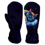 Kinder-Softshellhandschuhe WAMU Dark Purple