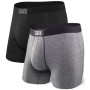 Boxershorts Saxx Vibe Boxer Brief 2Pk schwarz/grau Black/Grey