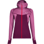 Damen-Sweatshirt Salewa Puez Hybrid PL W FZ lila DarkPurpleMelange