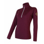 Damen-Sweatshirt Sensor Merino Upper kurzer Reißverschluss