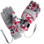 Kinderhandschuhe Hi-Tec Kelly Jr grau/rosa Micro Chip/Rose Red/Beet Red